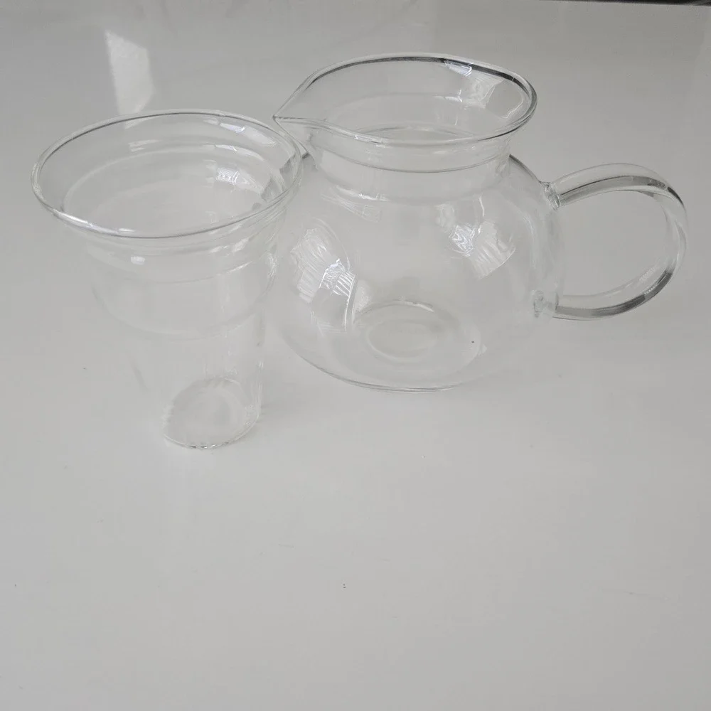 Primula Glass Teapot with Glass Loose Leaf Tea Infuser Clear No Lid